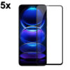 TechWave 5D Full Glue Tempered Glass for Xiaomi Redmi Note 12 Pro/ 12 Pro+ black (Σετ 5 τεμαχίων - bulk)