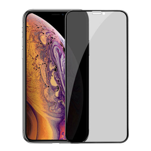 TechWave 5D Full Glue Privacy Tempered Glass for iPhone 12 Pro Max black