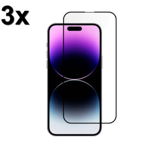 TechWave 5D Full Glue Tempered Glass for iPhone 13 Pro Max / 14 Plus black (Σετ 3 τεμαχίων - bulk)