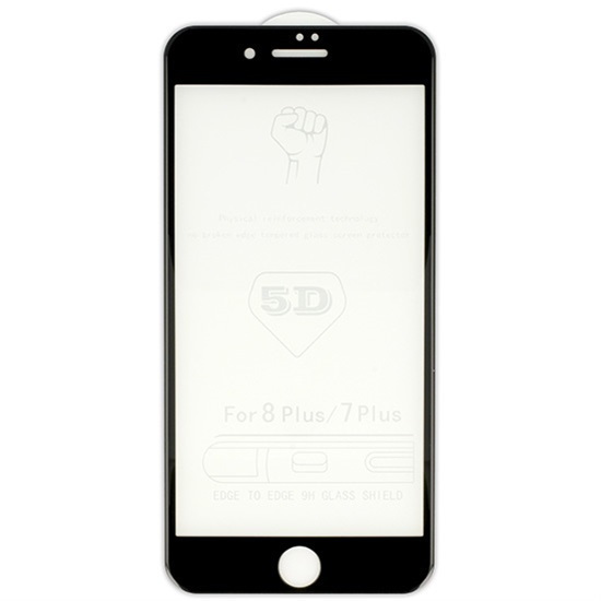 TechWave 5D Full Glue Tempered Glass for iPhone 7 Plus / 8 Plus black