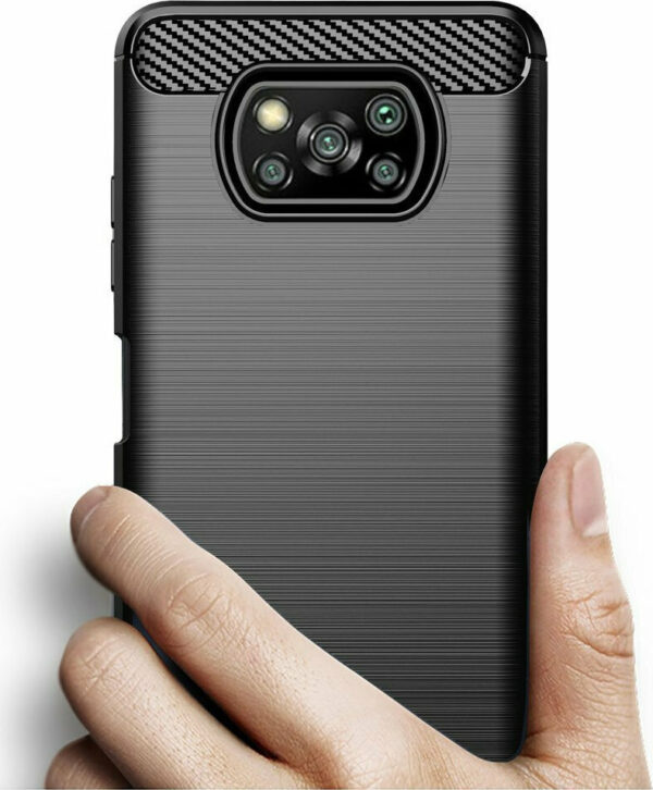 TechWave Carbon case for Poco X3 NFC black