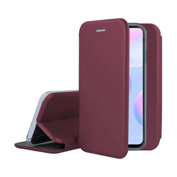 TechWave Curved Book case for Samsung Galaxy A55 5G burgundy