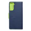 TechWave Fancy Book case for Samsung Galaxy S21 Plus navy blue / lime