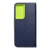 TechWave Fancy Book case for Samsung Galaxy S21 Ultra navy blue / lime