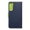 TechWave Fancy Book case for Samsung Galaxy S22 Plus navy blue / lime