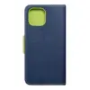 TechWave Fancy Book case for iPhone 14 navy blue / lime