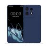 TechWave Matt case for Motorola Edge 50 Pro navy blue