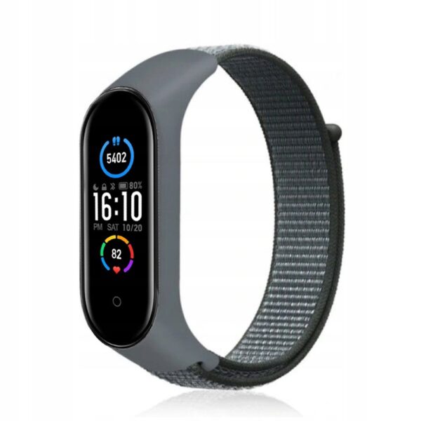 TechWave Nylon wrist band for Xiaomi Mi Band 5 / 6 / 7 grey (19)