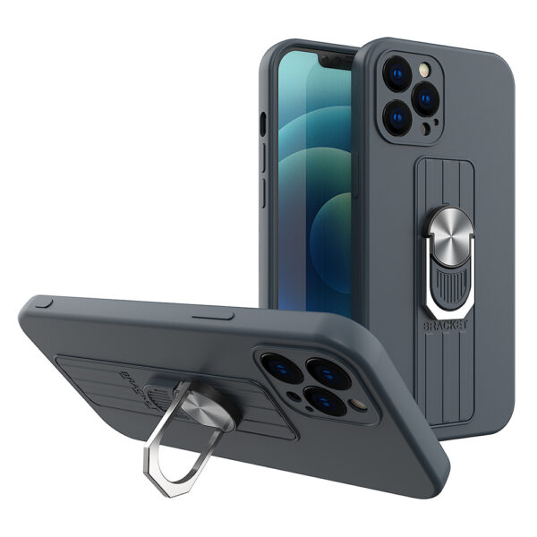 TechWave Ring Silicone case for iPhone 12 Pro Max navy blue