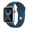 TechWave Silicone wrist band for Apple Watch 42/44/45 mm S/M size navy blue - design 02
