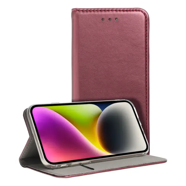 TechWave Smart Leather case for Xiaomi Redmi 13C burgundy