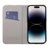 TechWave Smart Leather case for iPhone 14 Pro Max burgundy