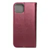 TechWave Smart Leather case for iPhone 15 Plus burgundy