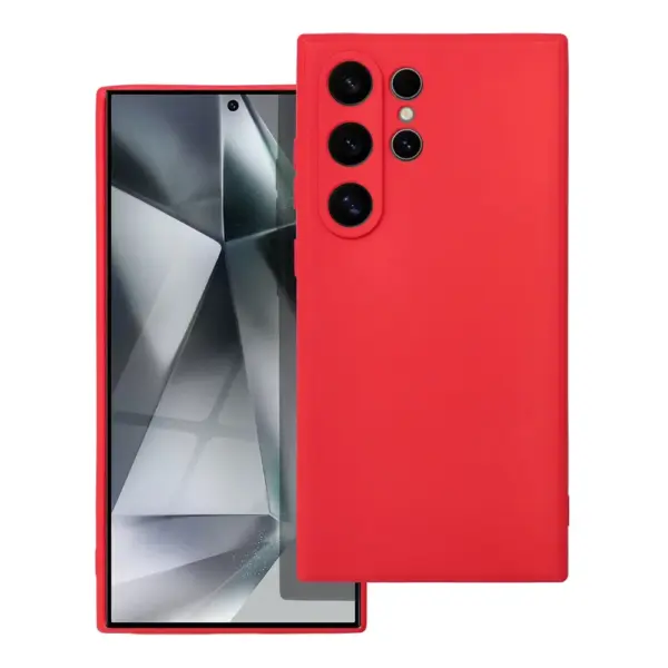 TechWave Soft Silicone case for Samsung Galaxy S25 Ultra red