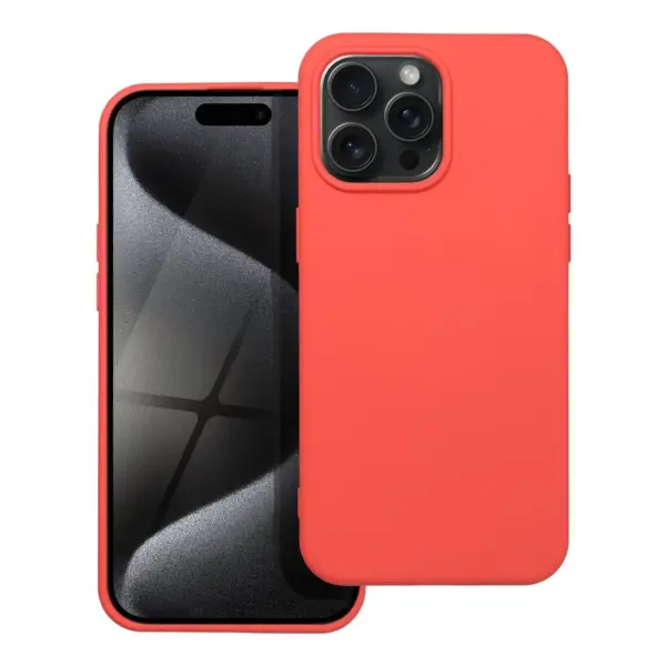 TechWave Soft Silicone case for iPhone 15 Pro Max peach