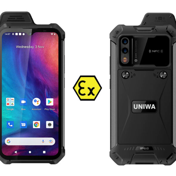UNIWA smartphone W888, 6.3", 4/64GB, ηχείο 2W, Atex Zone 2, IP68, μαύρο