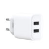 XO CE02C φορτιστής ταξιδίου 2,1Α 2x USB λευκό