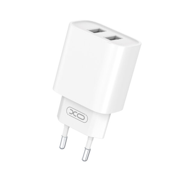 XO CE02C φορτιστής ταξιδίου 2,1Α 2x USB λευκό