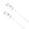 XO NB-Q190B PD καλώδιο USB-C σε USB-C, 2,0μ, 60W, λευκό