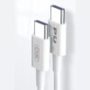 XO NB-Q190B PD καλώδιο USB-C σε USB-C, 2,0μ, 60W, λευκό