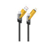 XO NB283 καλώδιο 4σε1, USB-C σε Lightning + USB-C σε USB-A, 60W, 1μ, γκρι