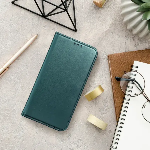 TechWave Smart Leather case for iPhone 13 Pro dark green
