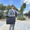 Υφασμάτινος Χαρτοφύλακας Matein 17'' laptop 21L 1172 μαύρο