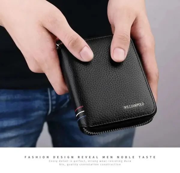 Δερμάτινο Ανδρικό πορτοφόλι William Polo 236 black