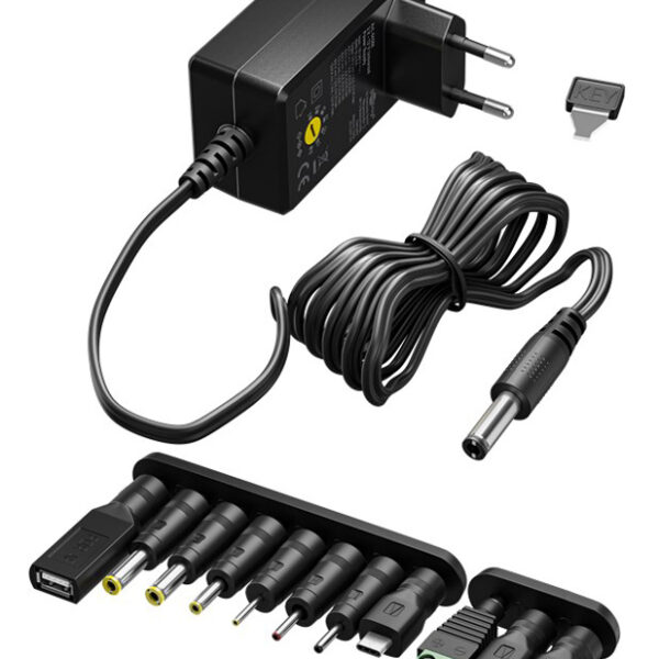 GOOBAY επιτοίχιος φορτιστής 64571, 3V-12V, 7.2W/0.6A, 12 tips