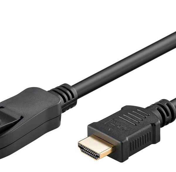GOOBAY καλώδιο DisplayPort σε HDMI 64838, 4K/30Hz, 5m, μαύρο