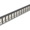 DELOCK Keystone patch panel 66758, 19"/1U, 16x ports, μαύρο