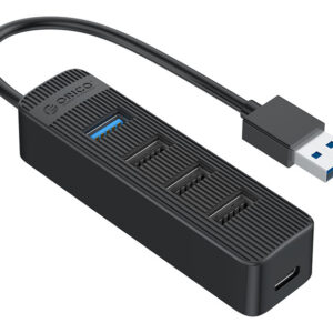 ORICO USB hub W5P-U2, 4x θυρών, USB 2.0, 480Mbps, USB σύνδεση, 1m καλώδιο, μαύρο