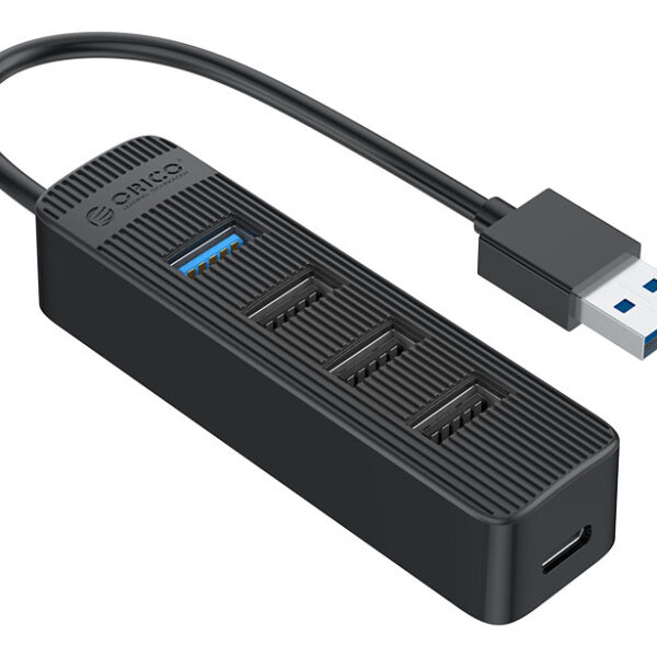ORICO USB hub TWU32-4A, 4x θυρών, USB 3.0, 5Gbps, USB σύνδεση, μαύρο