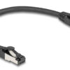 DELOCK καλώδιο δικτύου 80566, CAT 8.1 S/FTP, copper, 2000MHz, 0.25m, μαύρο