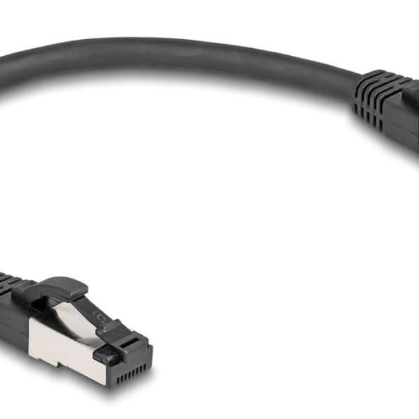DELOCK καλώδιο δικτύου 80566, CAT 8.1 S/FTP, copper, 2000MHz, 0.25m, μαύρο