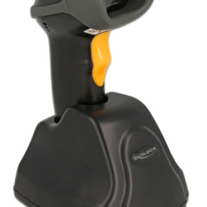 DELOCK USB barcode scanner 1D 90584, με καλώδιο σύνδεσης & βάση, μαύρο