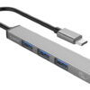 ORICO USB hub AH-13, 4x θυρών, USB 3.0, 5Gbps, USB-C σύνδεση, γκρι