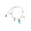 Γυναικείo βραχιόλι με charms κοχύλια & ψαράκι