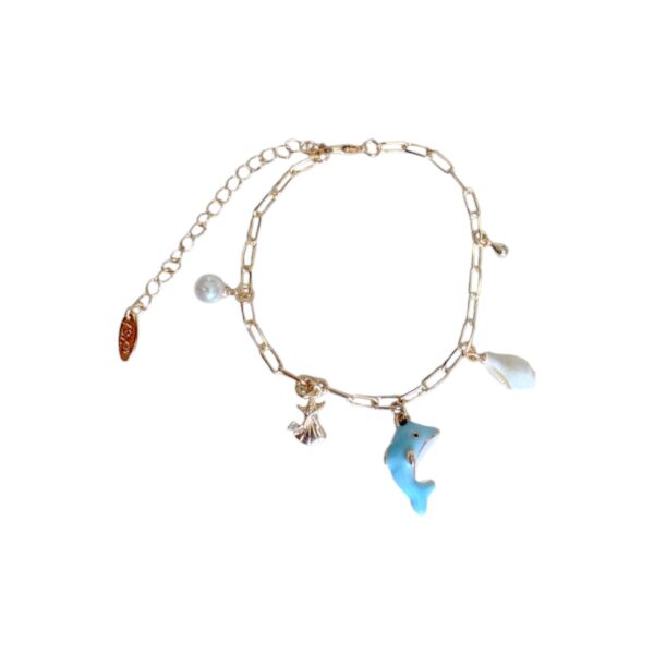 Γυναικείo βραχιόλι με charms κοχύλια & ψαράκι