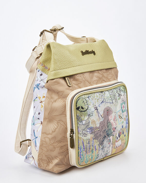 Sweet Candy Γυναικείο Backpack με Μοτίβο Λεβάντα & Πρακτική Θήκη – Lavender Walk