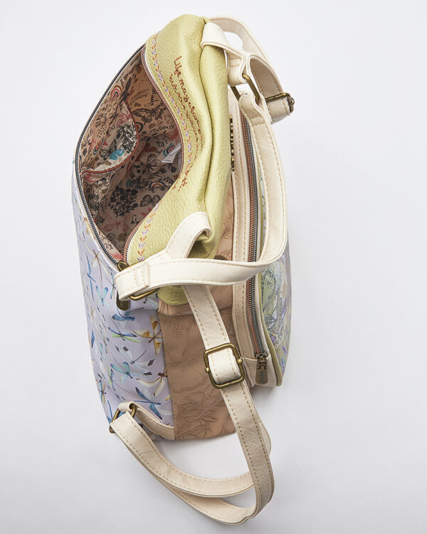 Sweet Candy Γυναικείο Backpack με Μοτίβο Λεβάντα & Πρακτική Θήκη – Lavender Walk