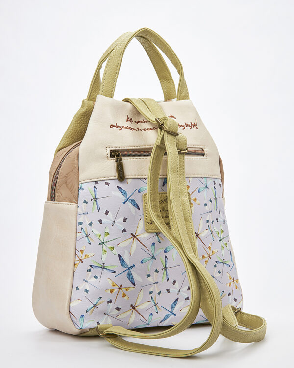 Sweet Candy Γυναικείο Backpack με Ρομαντικό Κορίτσι & Ανθοσυνθέσεις – Vintage Story