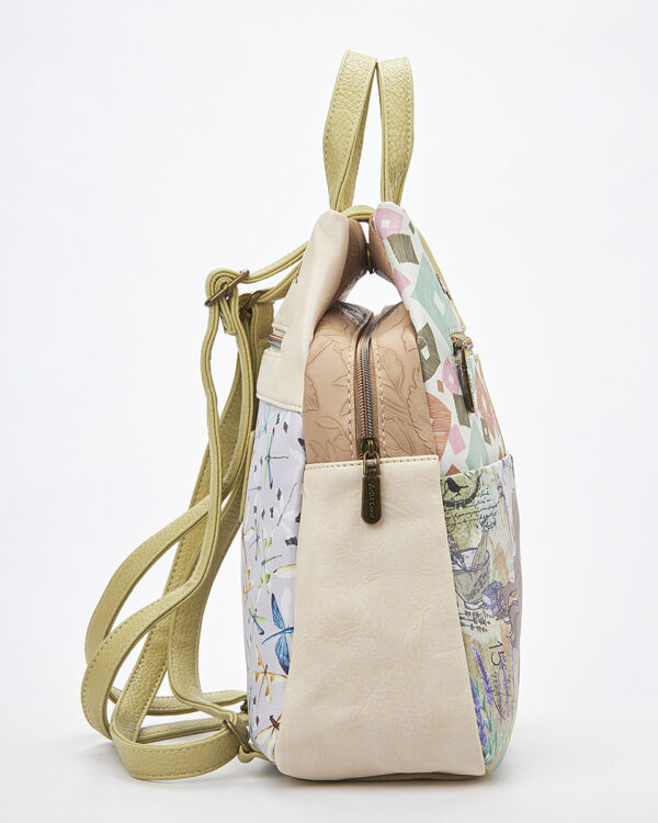 Sweet Candy Γυναικείο Backpack με Ρομαντικό Κορίτσι & Ανθοσυνθέσεις – Vintage Story