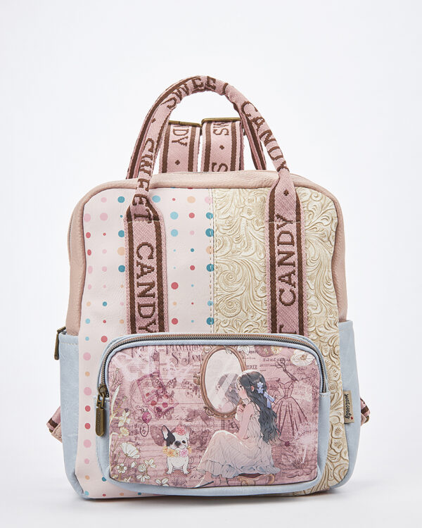 Sweet Candy Γυναικείο Backpack με Vintage Καθρέφτη και Λεπτομέρειες – Mirror Bloom