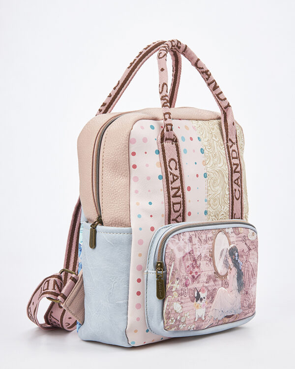 Sweet Candy Γυναικείο Backpack με Vintage Καθρέφτη και Λεπτομέρειες – Mirror Bloom