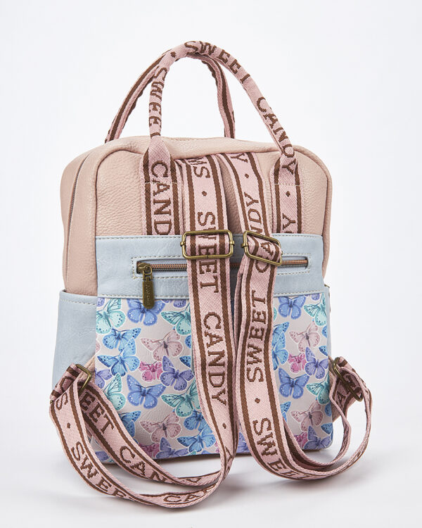 Sweet Candy Γυναικείο Backpack με Vintage Καθρέφτη και Λεπτομέρειες – Mirror Bloom