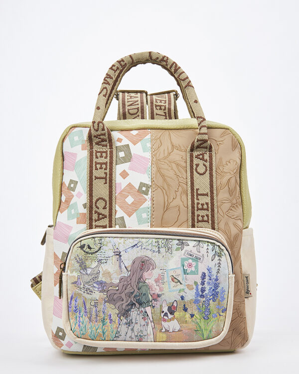 Sweet Candy  Γυναικείο Backpack με Μοτίβο Λεβάντας και Στυλ – Lavender Walk