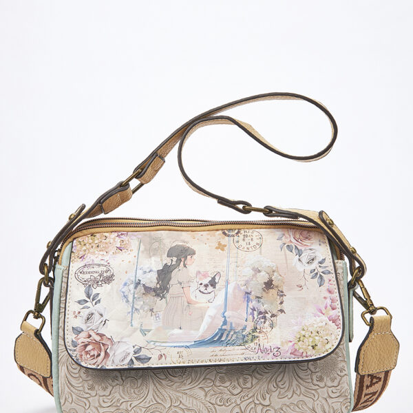 Sweet Candy Crossbody Τσάντα με Ρομαντικό Floral Pattern – Floral Whisper