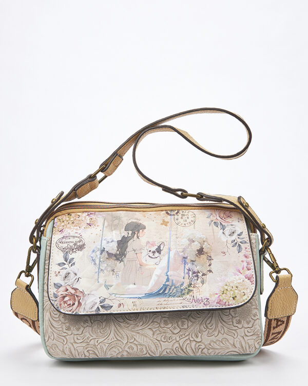 Sweet Candy Crossbody Τσάντα με Ρομαντικό Floral Pattern – Floral Whisper