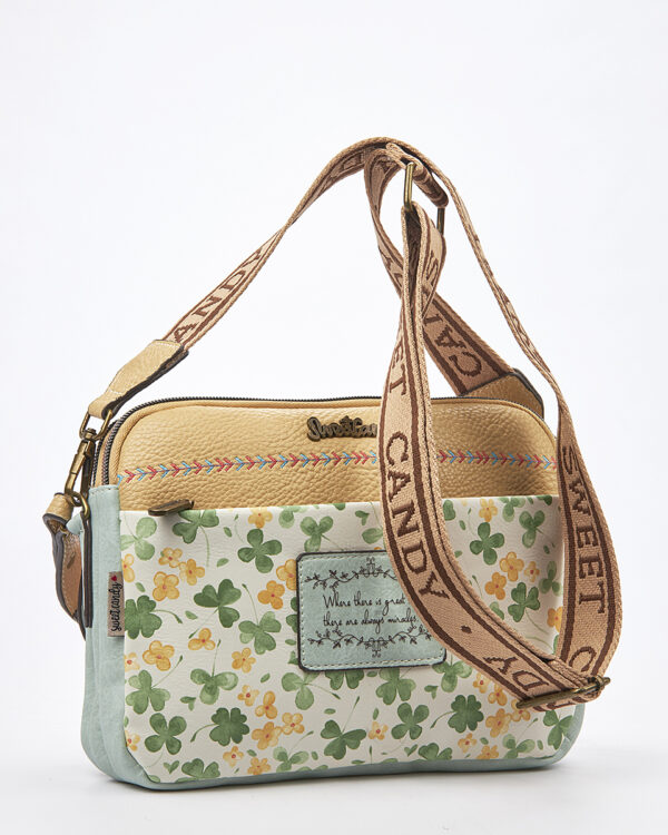 Sweet Candy Crossbody Τσάντα με Ρομαντικό Floral Pattern – Floral Whisper